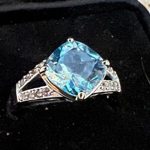 Stunning Blue Gemstone Ring by Gold Coast size 10